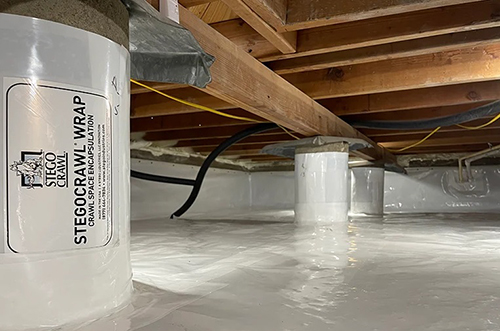 stego wrap crawl space encapsulation Basement Radon